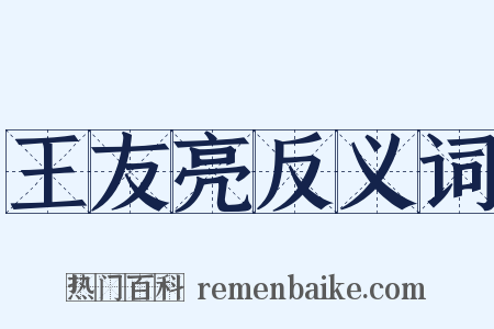 王友亮反义词是什么意思的图片